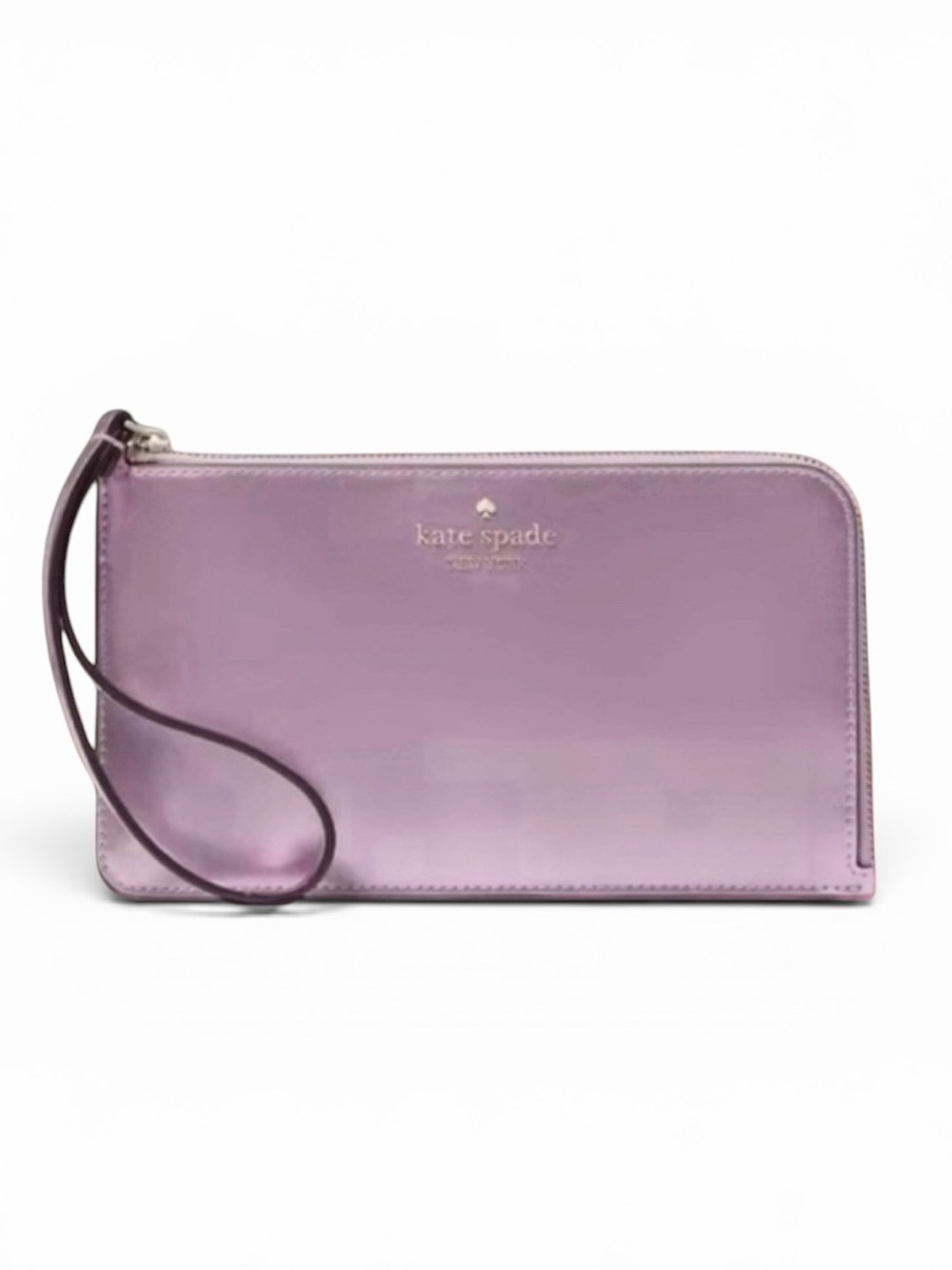 Kate Spade Lucy Medium L- Zip Wristlet in Quartz Pink - Picture 1 of 4